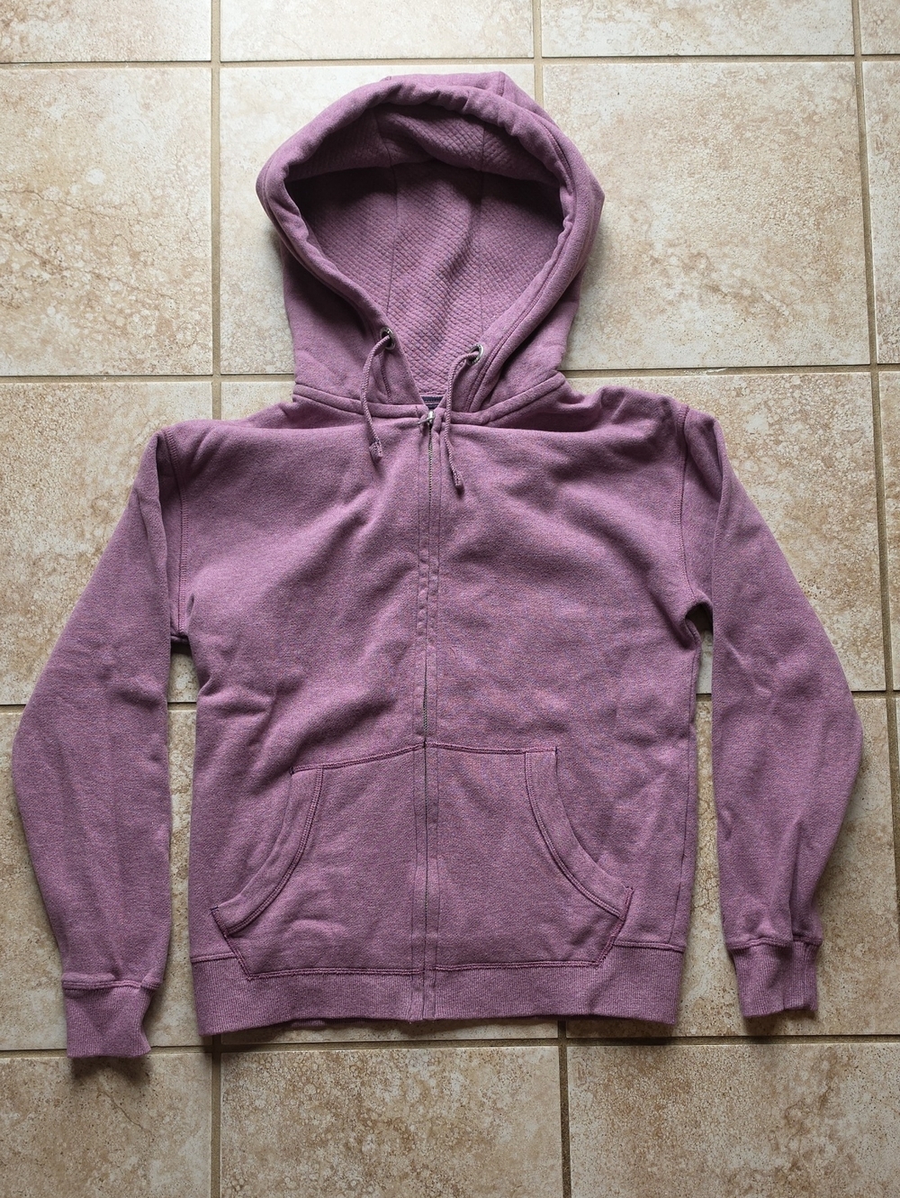 Fat Face Mauve Zip-Up Hoodie with Hood and Kangaroo Pocket